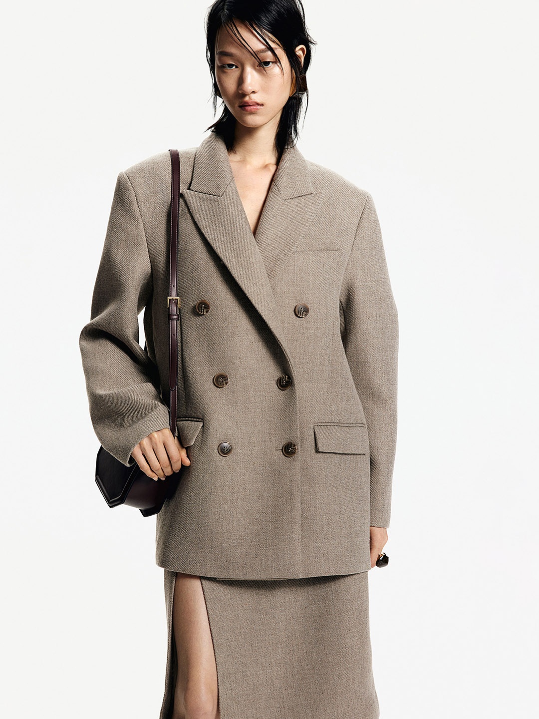 

H&M Oversized Blazer, Beige