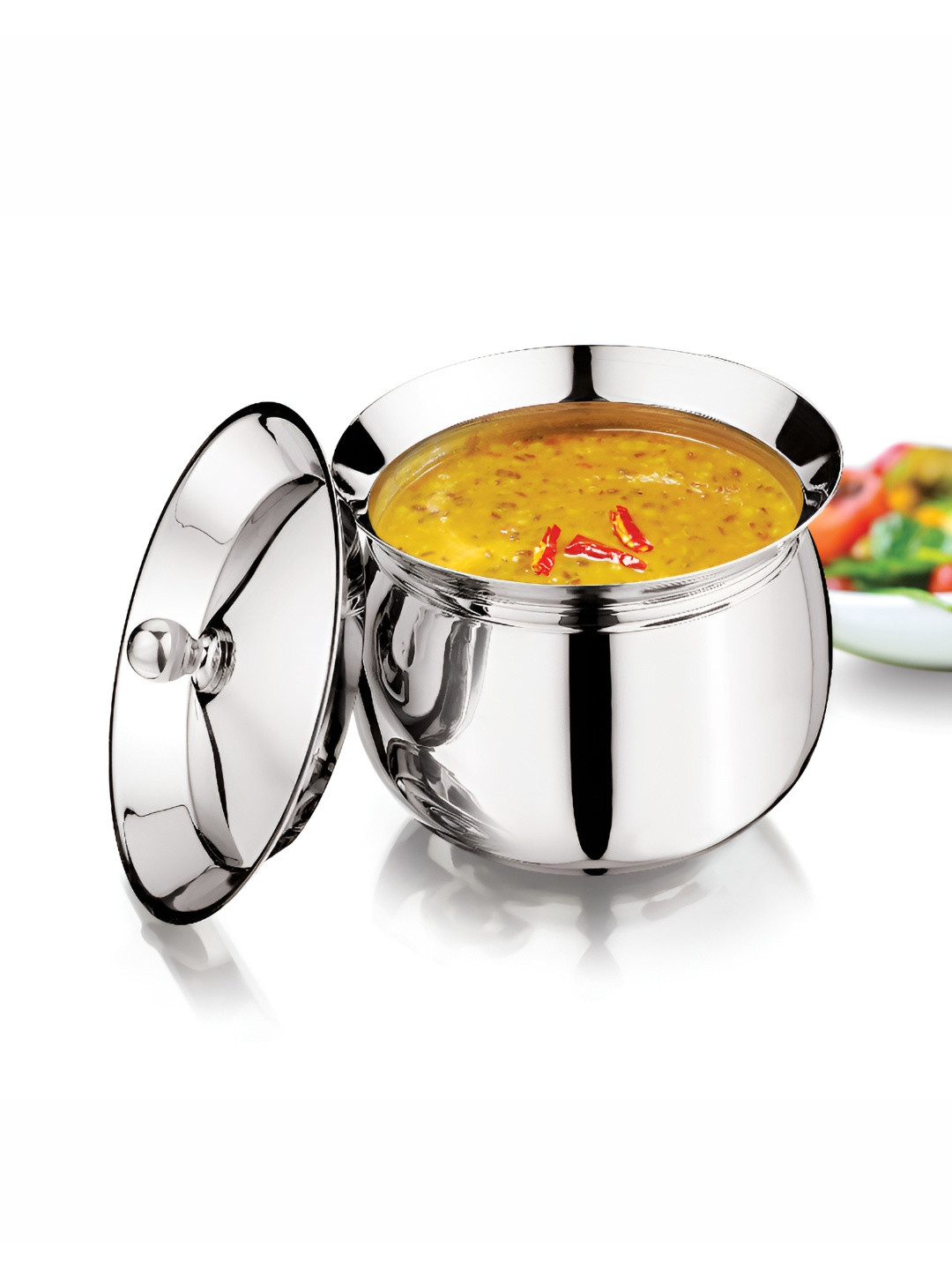

MUKTI Mudhiras Belly Dishwasher Safe Stainless Steel Cooking Pot-500 ml, Silver