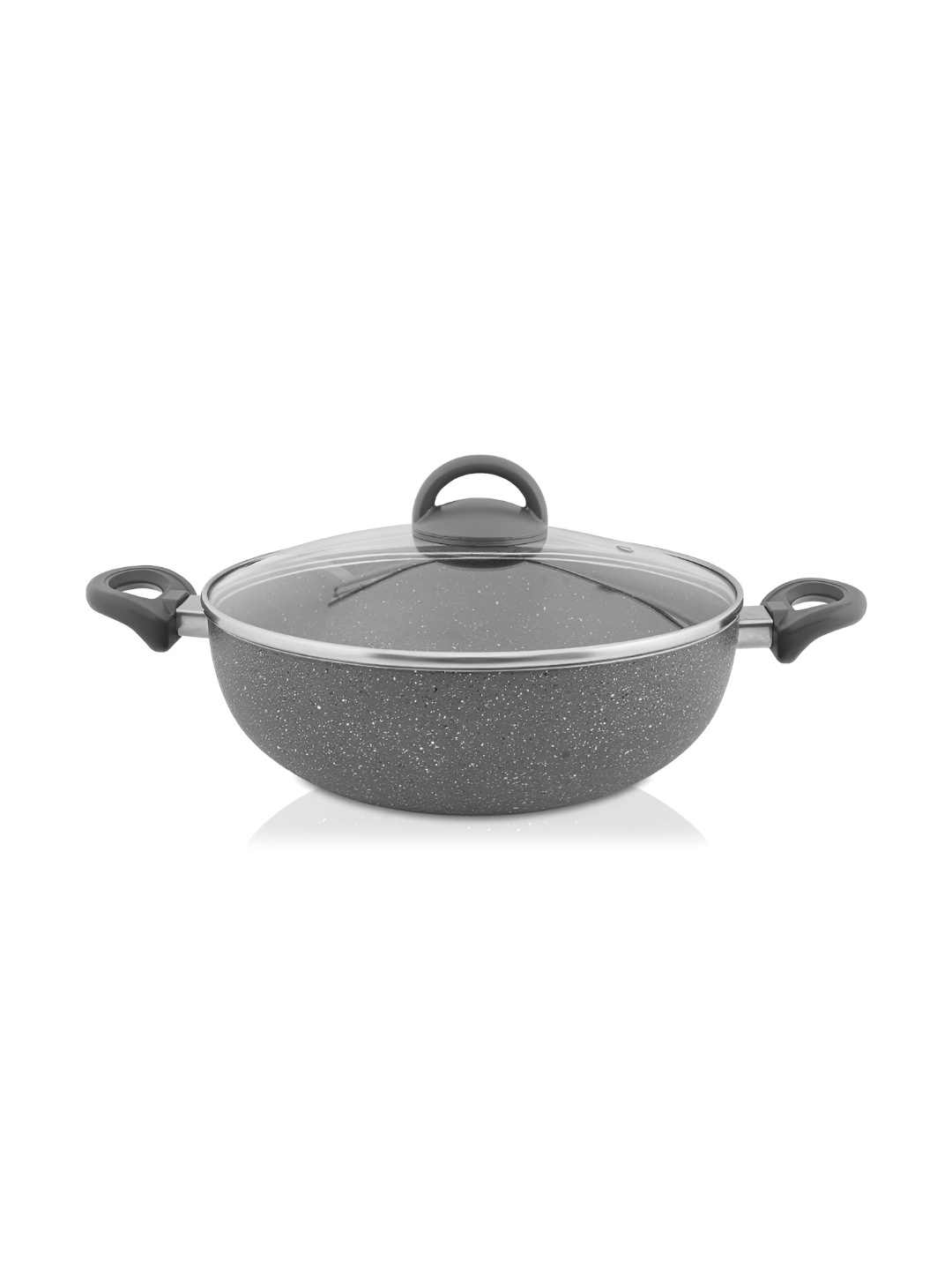 

Shri & Sam Grey Aluminium Dishwasher Safe Kadhai With Lid 3.3L