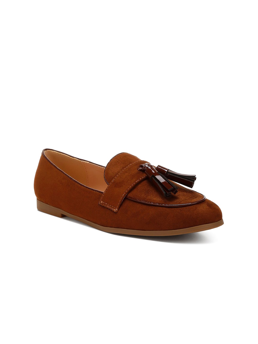 

RAG & CO Women Suede Loafers, Brown