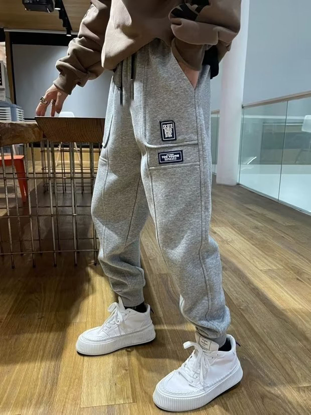 

StyleCast Men Mid Rise Regular Fit Joggers, Grey