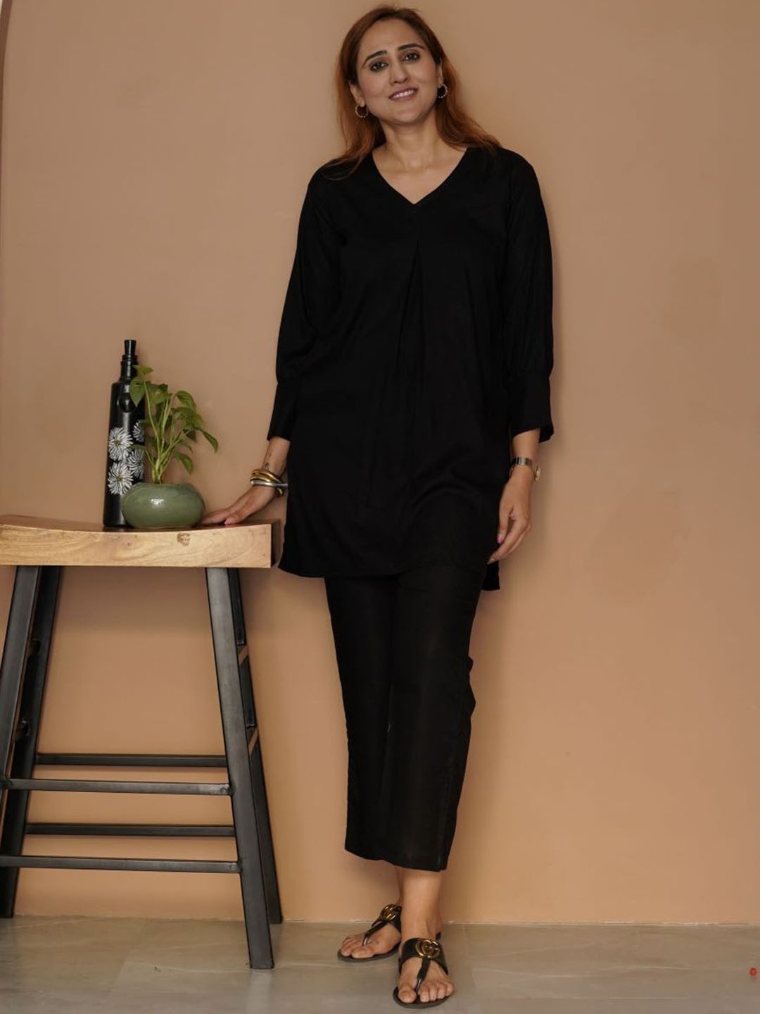 

The Quince Life Pure Cotton Tunic With Trouser, Black