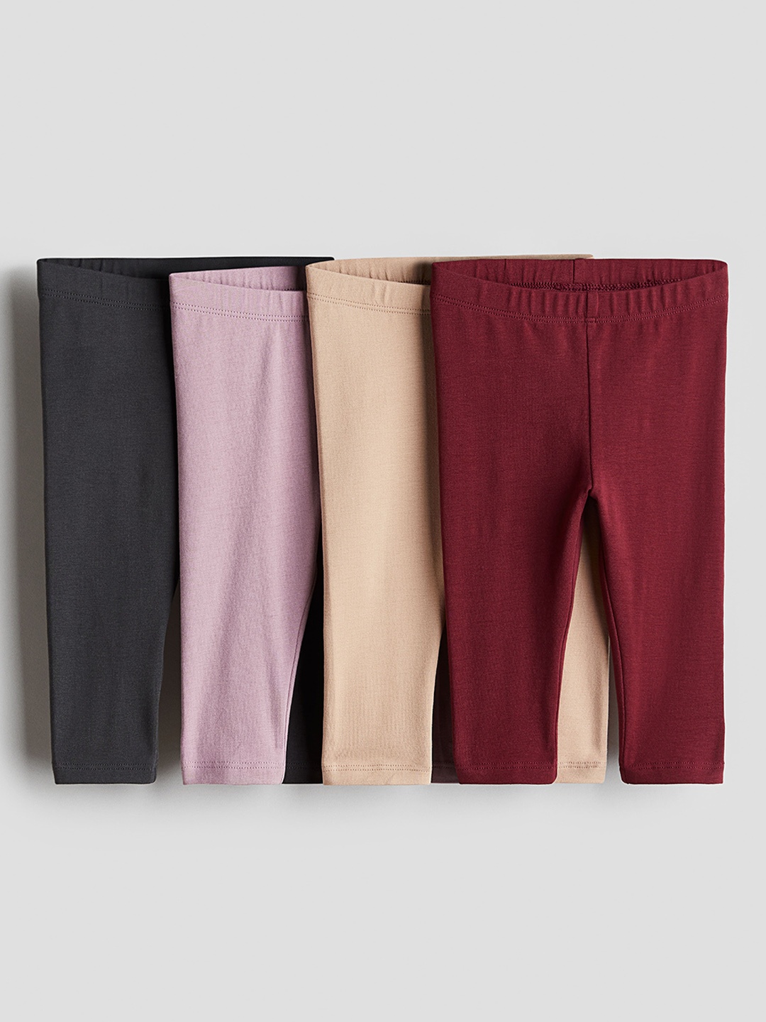 

H&M Pack Of 4 Ankle-Length Leggings, Red