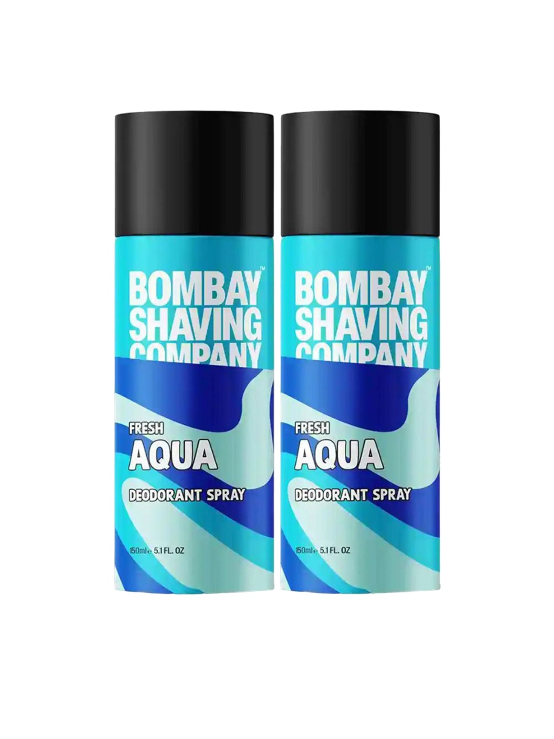 

Bombay Shaving Company Men Set Of 2 Aqua Deodorant Spray - 150ml Each, Blue