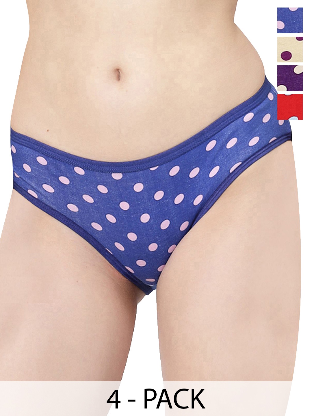 

Docare Women Pack of 4 Geometric Printed Bikini Briefs, Yellow