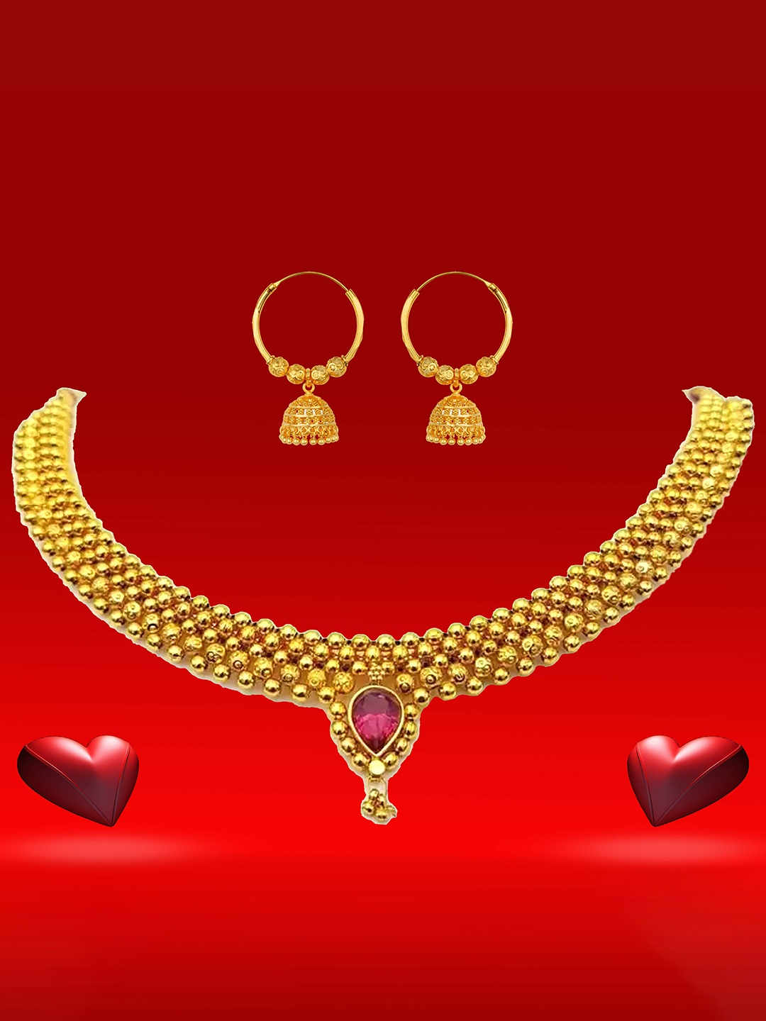 

Heer Collection Gold-Plated Jewellery Set