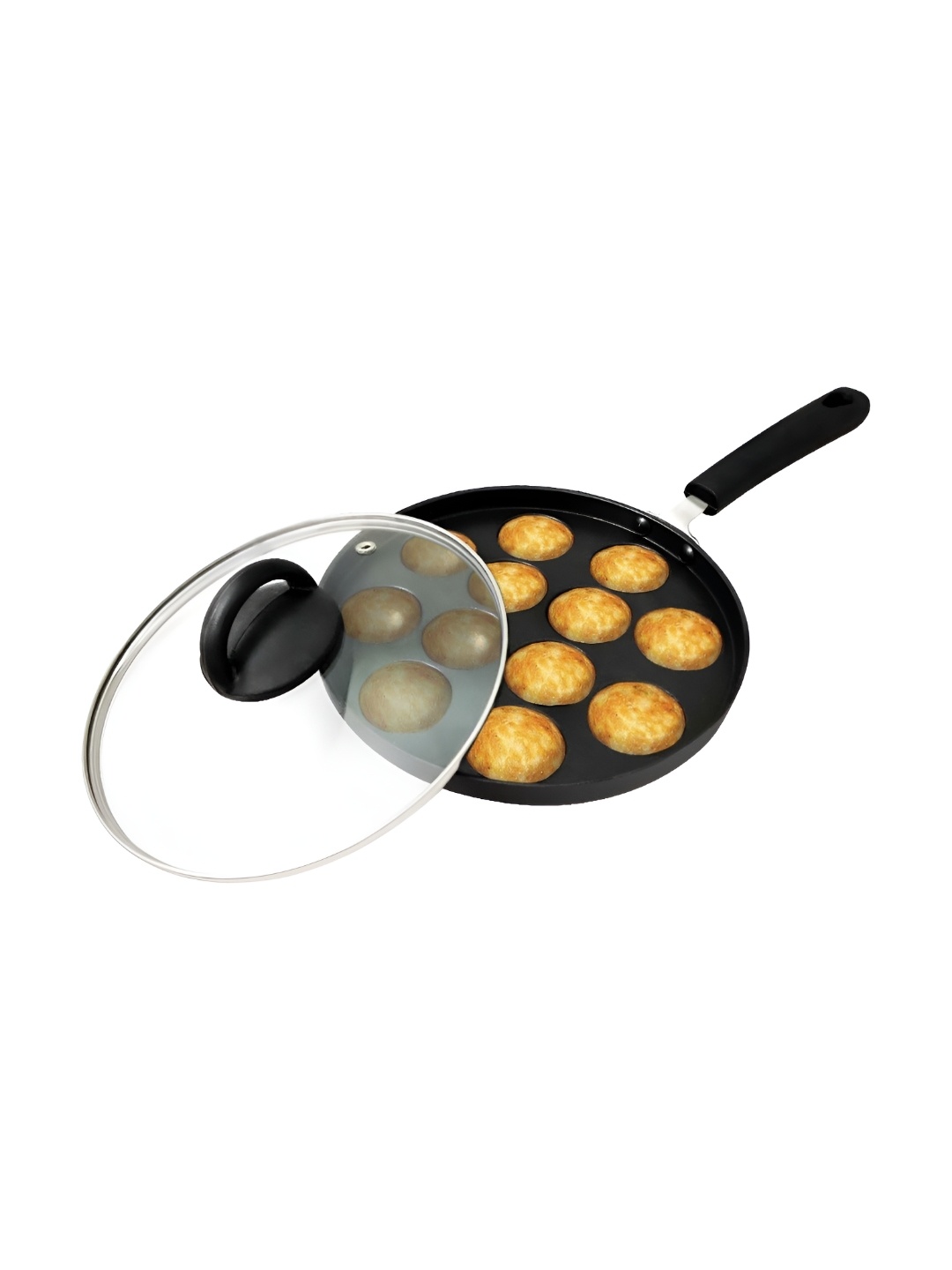 

Shri & Sam Black Dishwasher Safe Aluminium Appam Patra