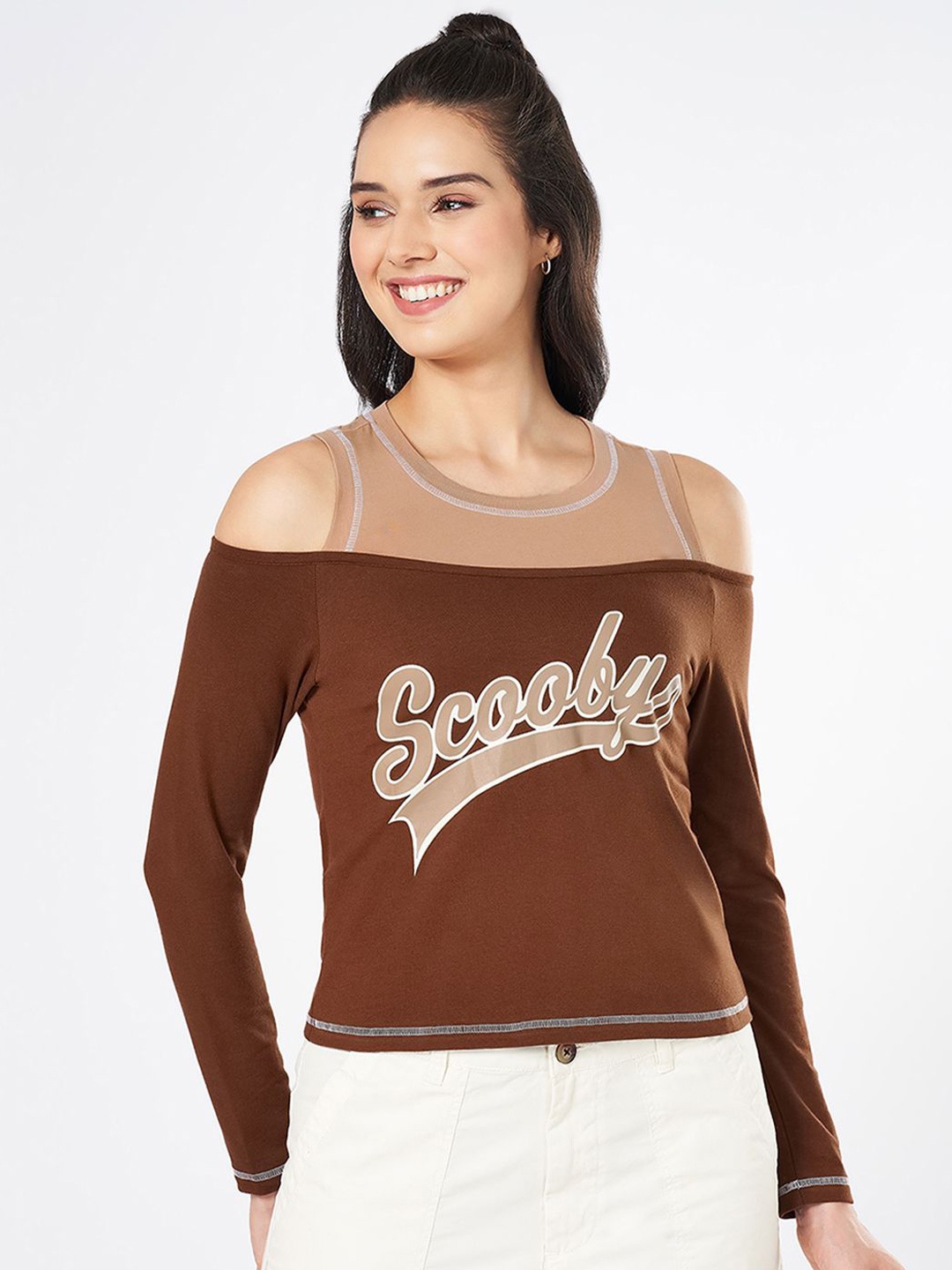 

Honey by Pantaloons Women Cotton Top, Brown