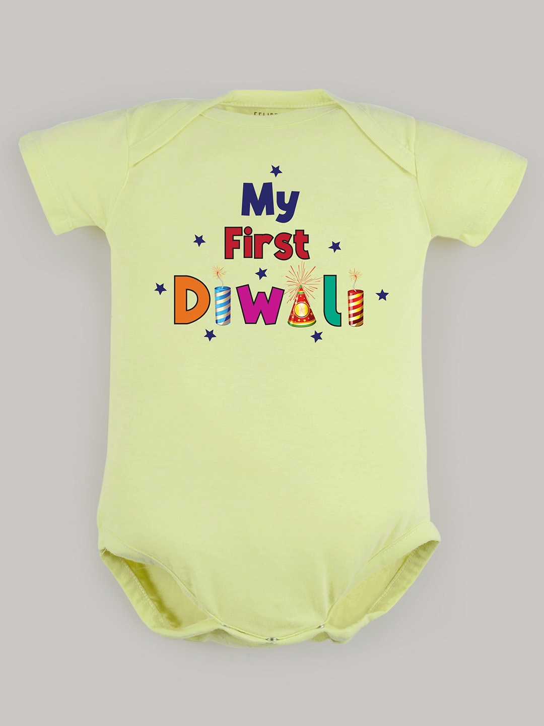 

FFLIRTYGO Kids Infants Cotton Printed Bodysuit, Yellow