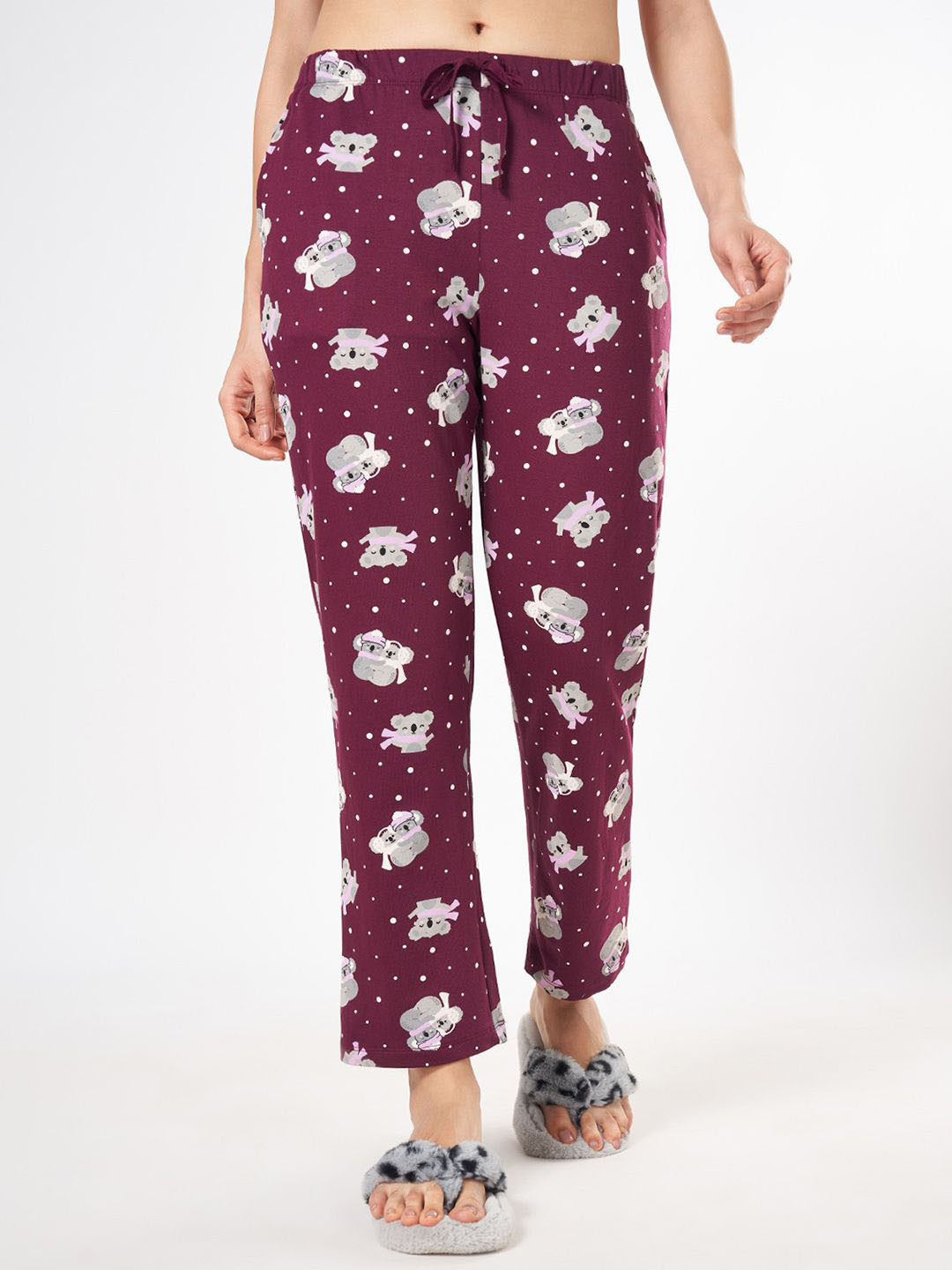 

Dreamz by Pantaloons womens Cotton Straight Lounge Pants, Burgundy