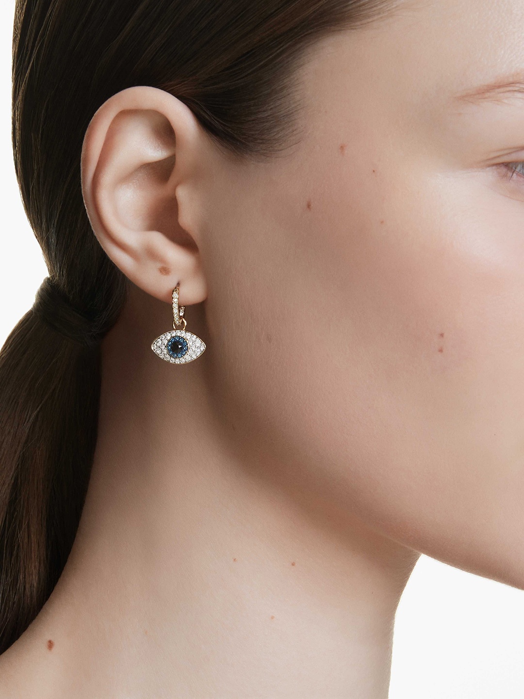 

SWAROVSKI Gold-Plated Crystals Stone-Studded Hoop Earrings