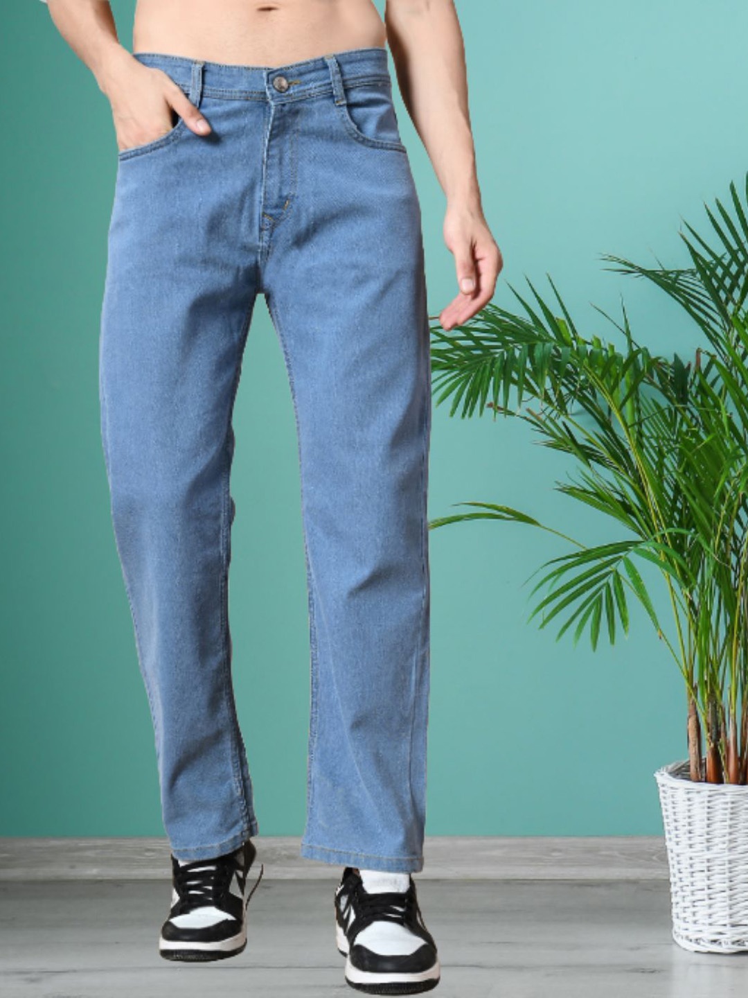 

LINARIA Men Classic Boyfriend Fit Jeans, Blue
