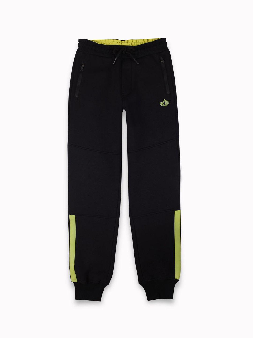 

Gini and Jony Boys Solid Mid-Rise Cotton Jogger Track Pants, Black