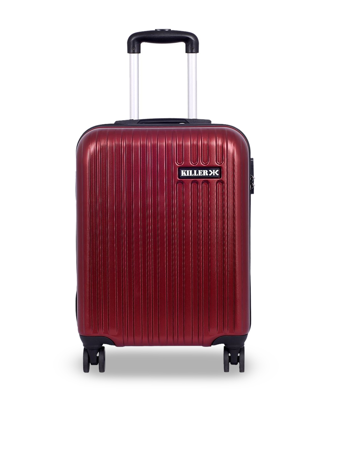 

Killer Textured Hard-Sided Cabin Trolley Bag, Red
