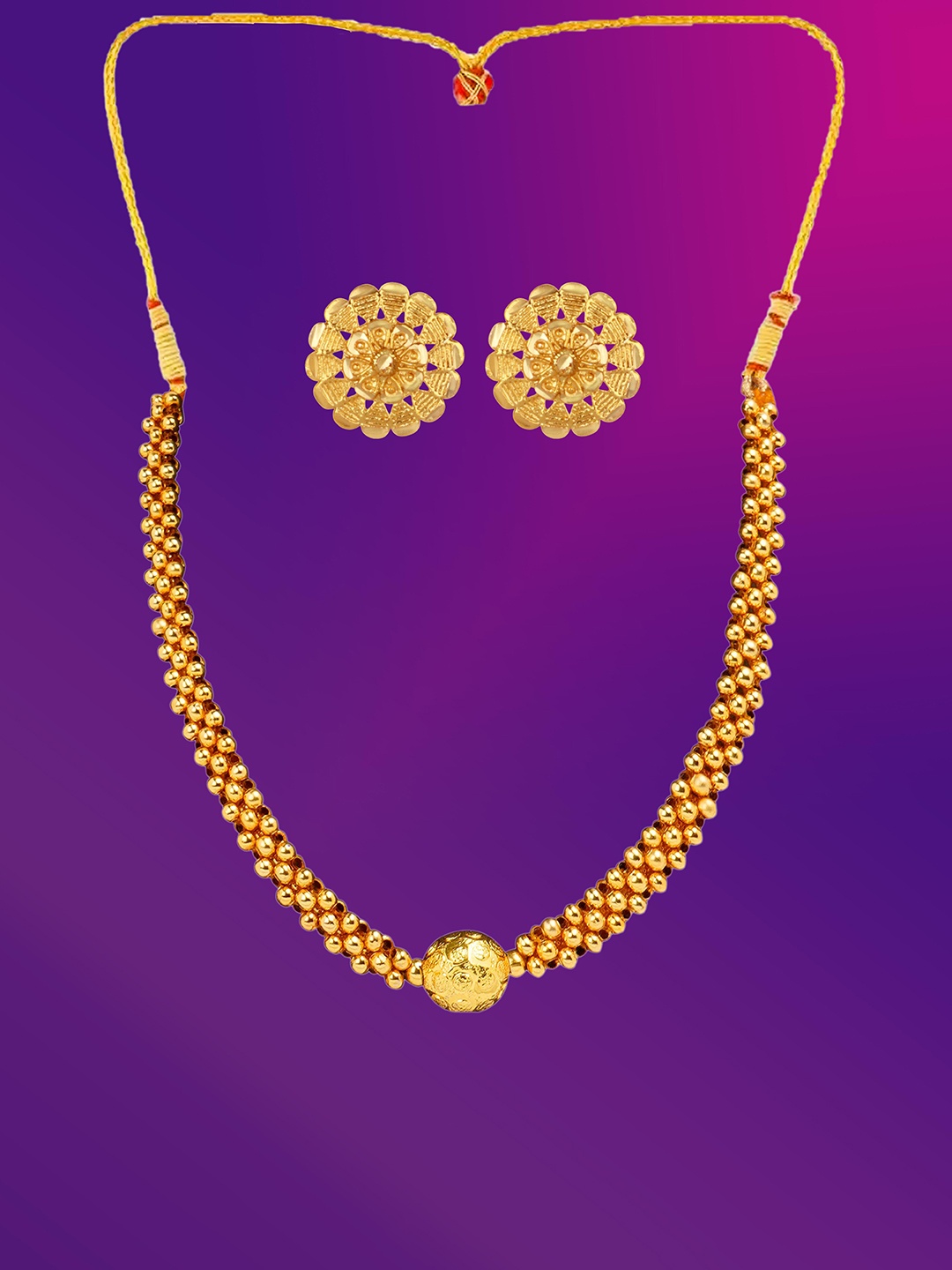 

Lila Gold Plated Antique Jewellery Set