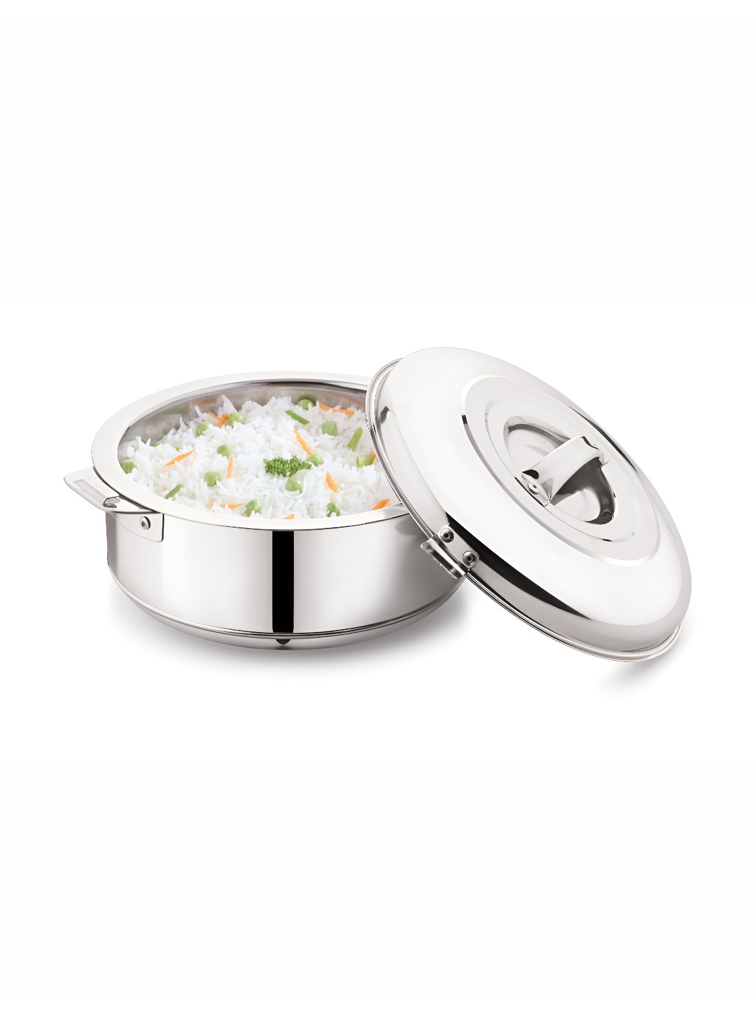 

MUKTI Silver Toned Stainless Steel Thermal Insulated Casserole 3L