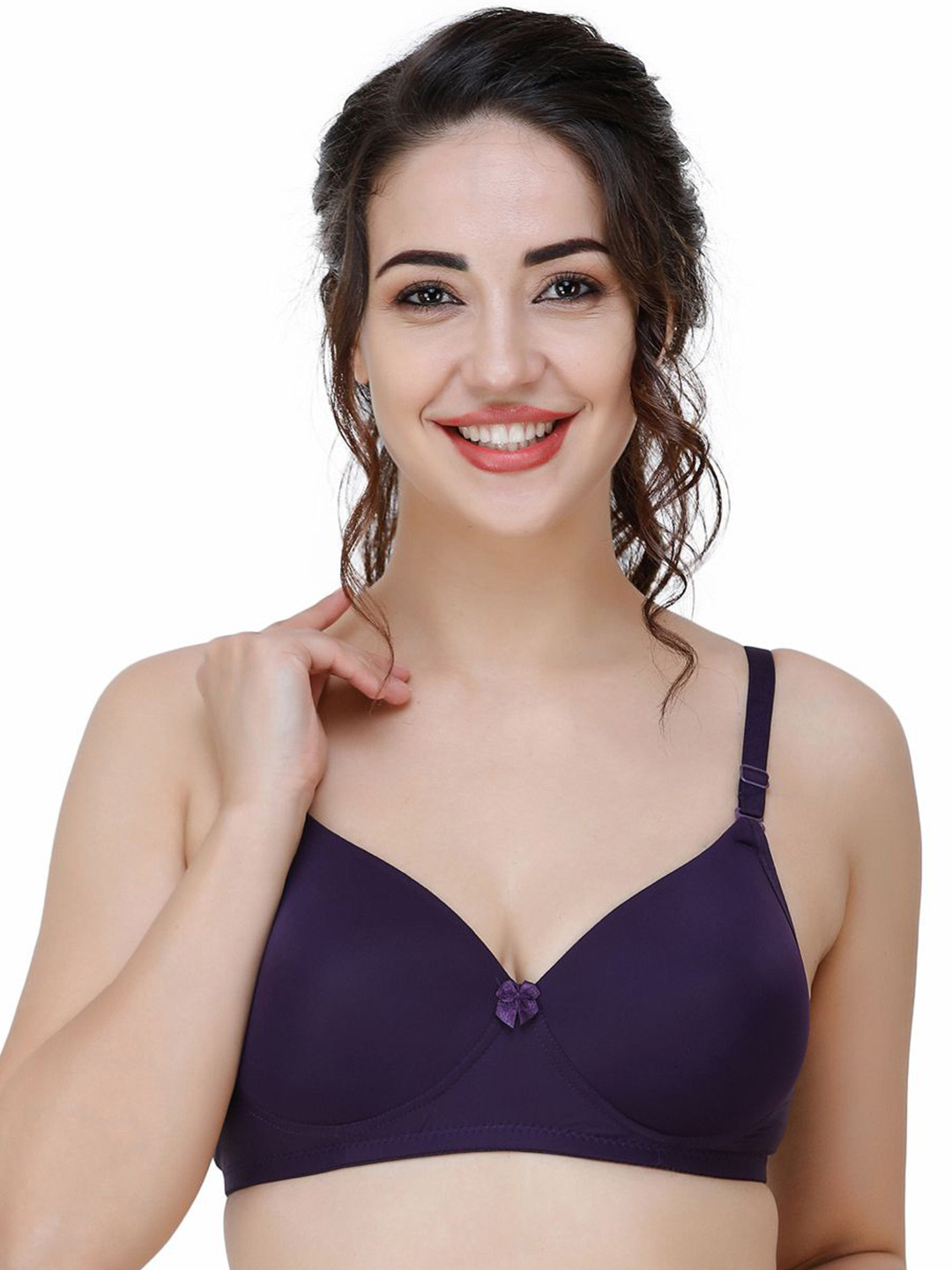

College Girl Full Coverage Lightly Padded T-shirt Bra, Purple