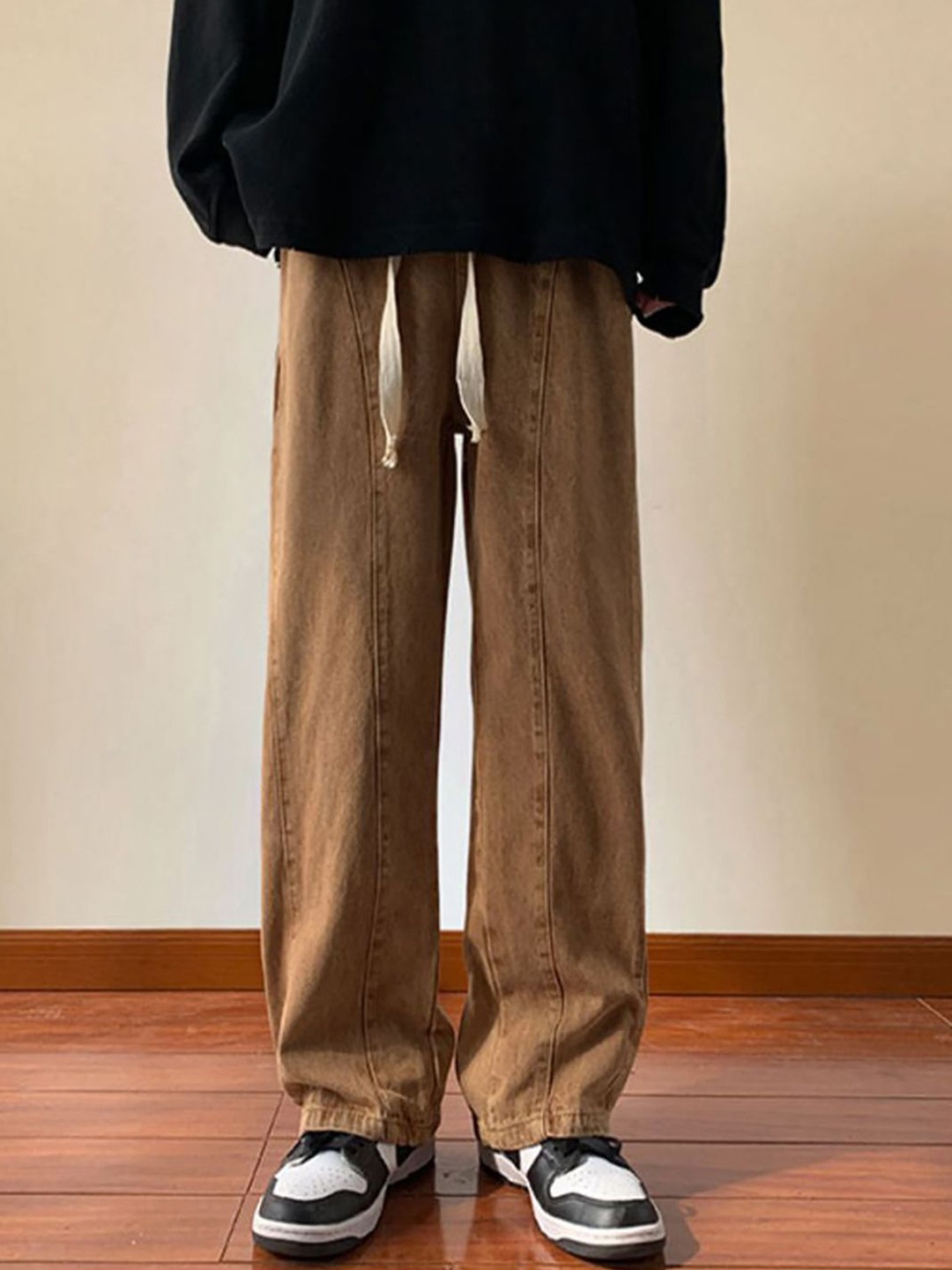 

StyleCast x Revolte Men Straight Fit Light Fade Jeans, Brown
