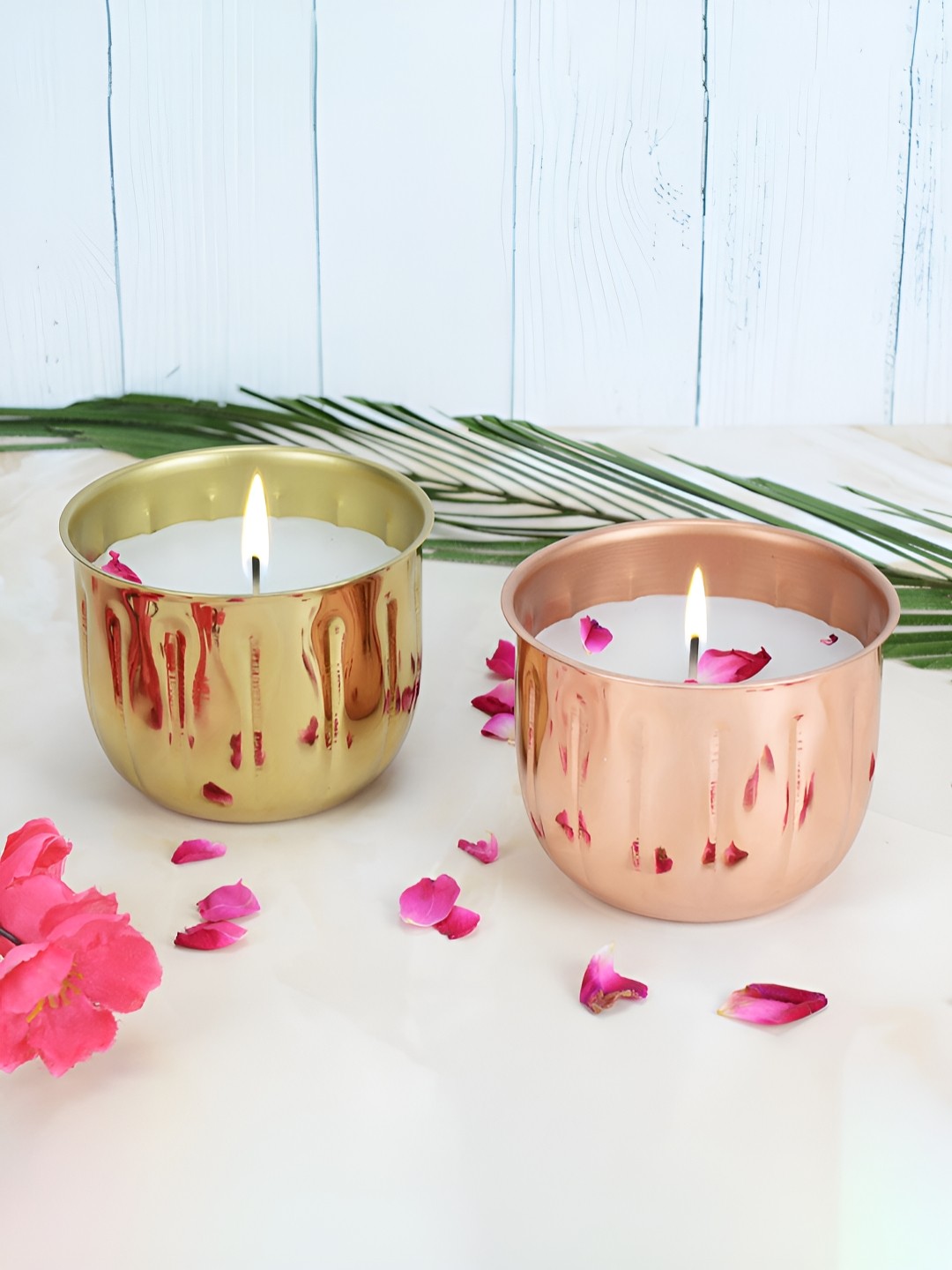 

Maison Modern Gold Toned & Copper Toned 2 Pieces Midnight Magic Scented Metal Jar Candles