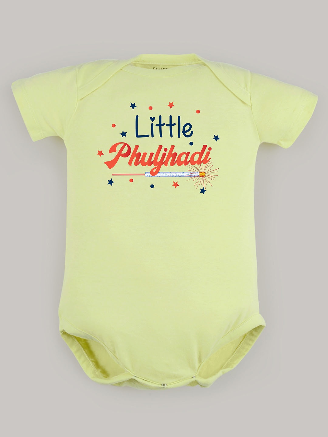 

FFLIRTYGO Kids Printed Pure Cotton Round Neck Short Sleeves Bodysuit, Green