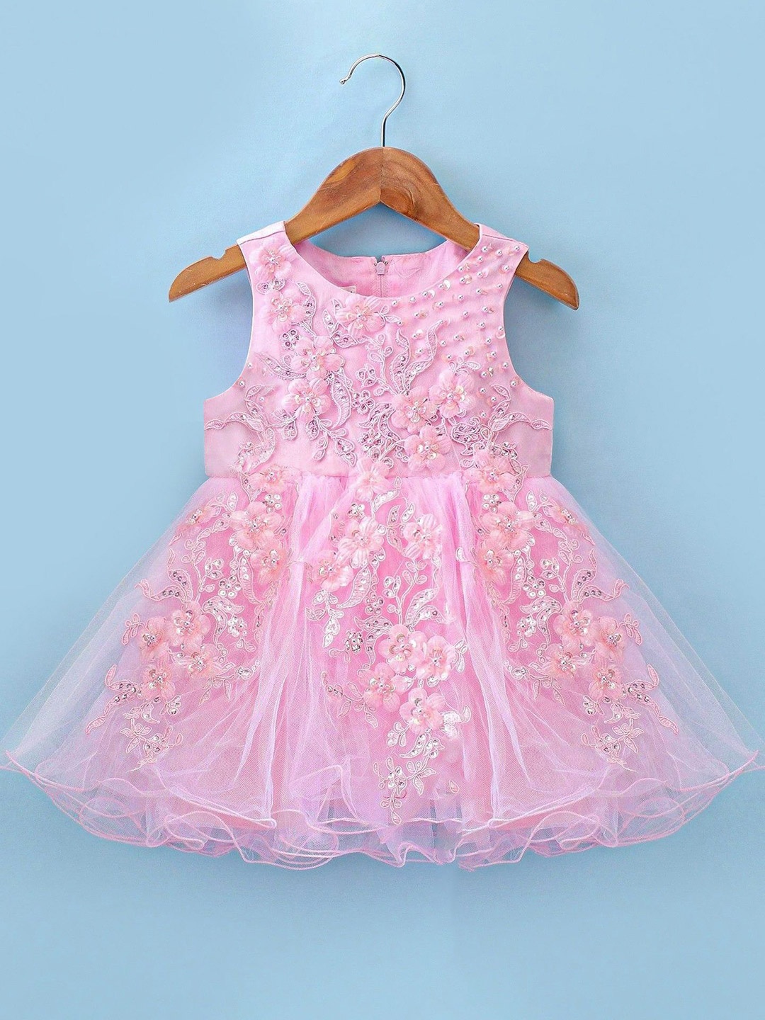 

Mark & Mia Girls Floral Applique Dress, Pink
