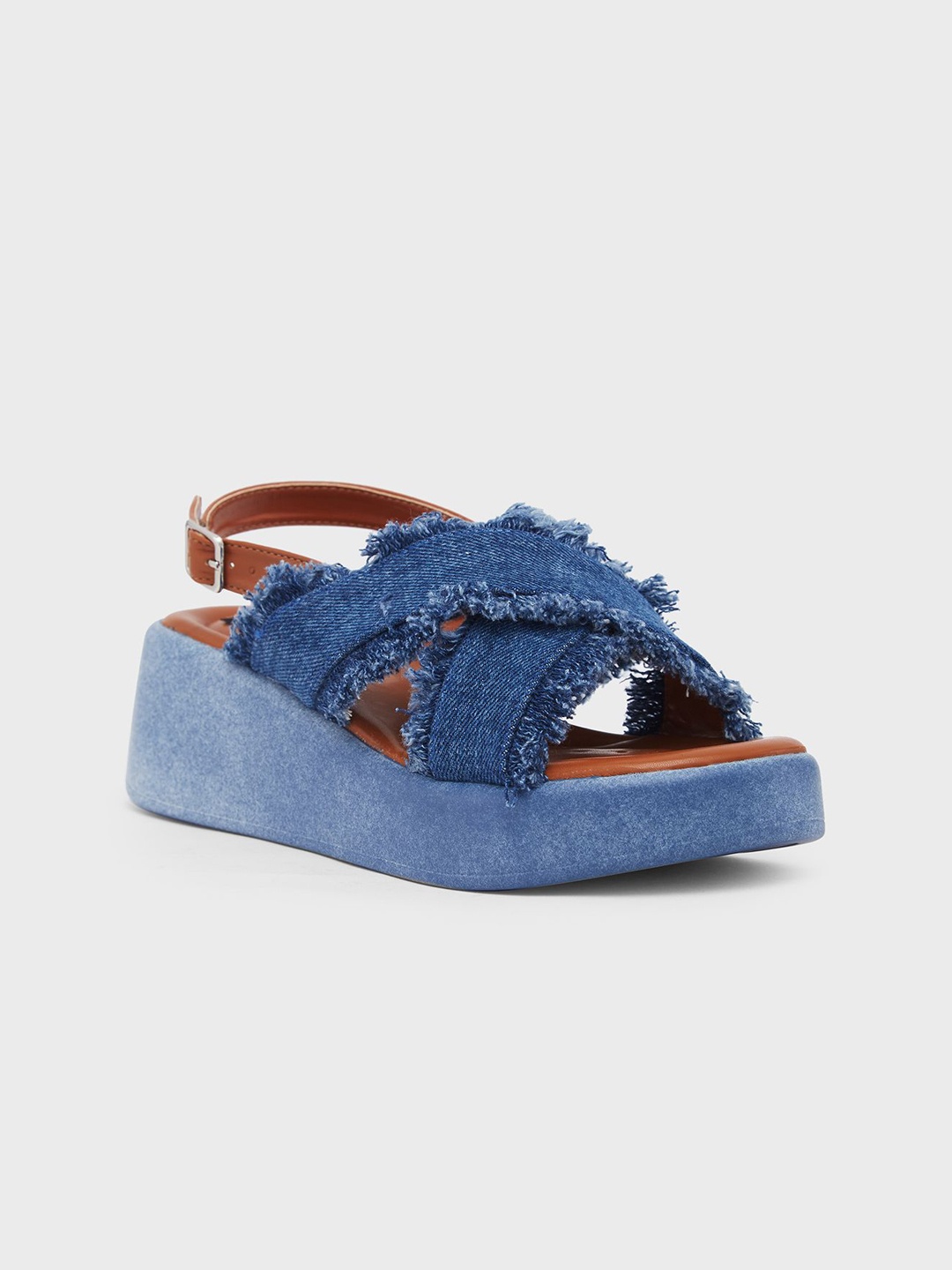 

Sole To Soul Women Platform Sandals with Tassels, Blue