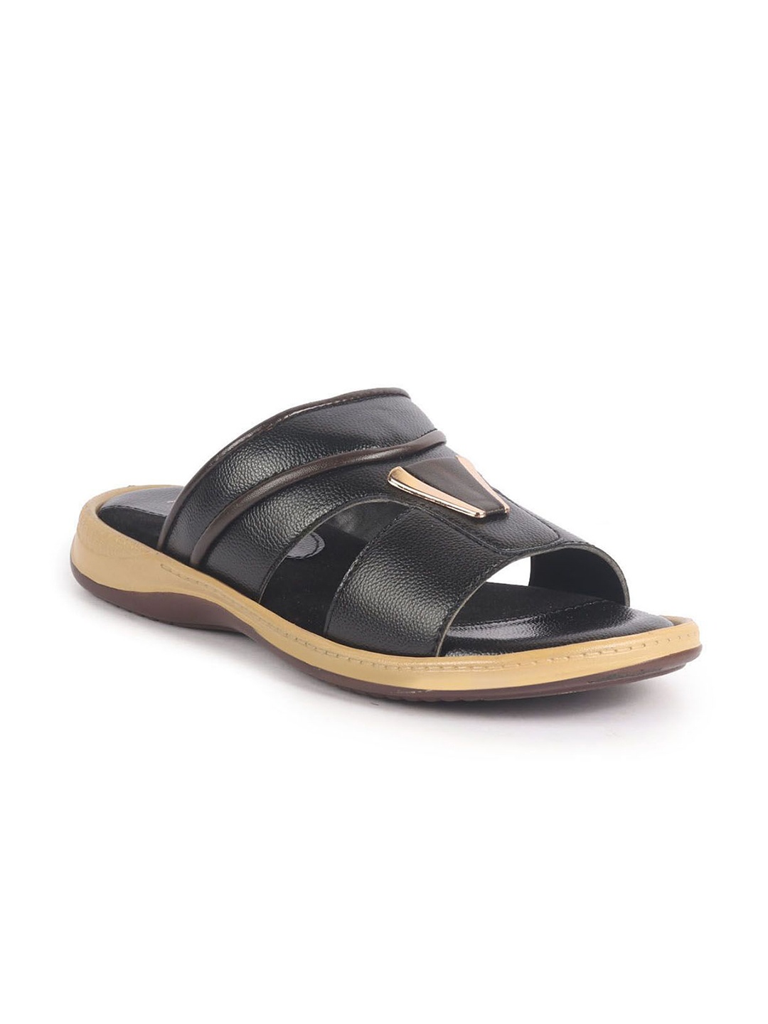

FAUSTO Men PU Casual Comfort Sandals, Black