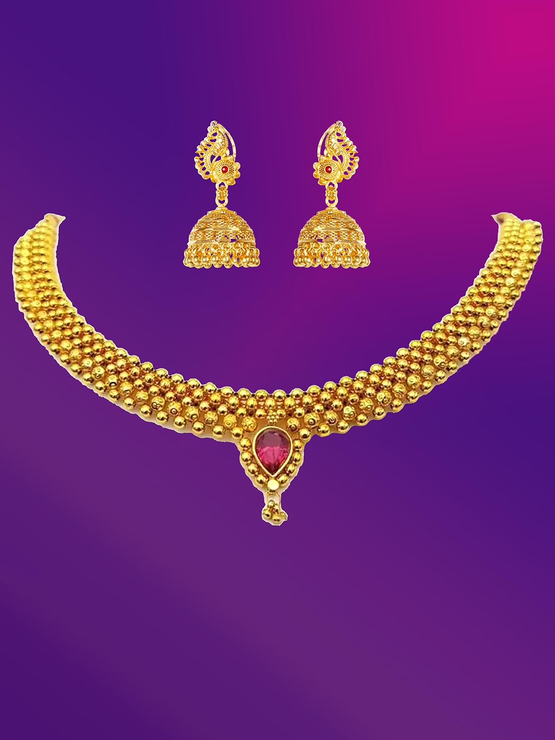 

Lila Gold-Plated Jewellery Set