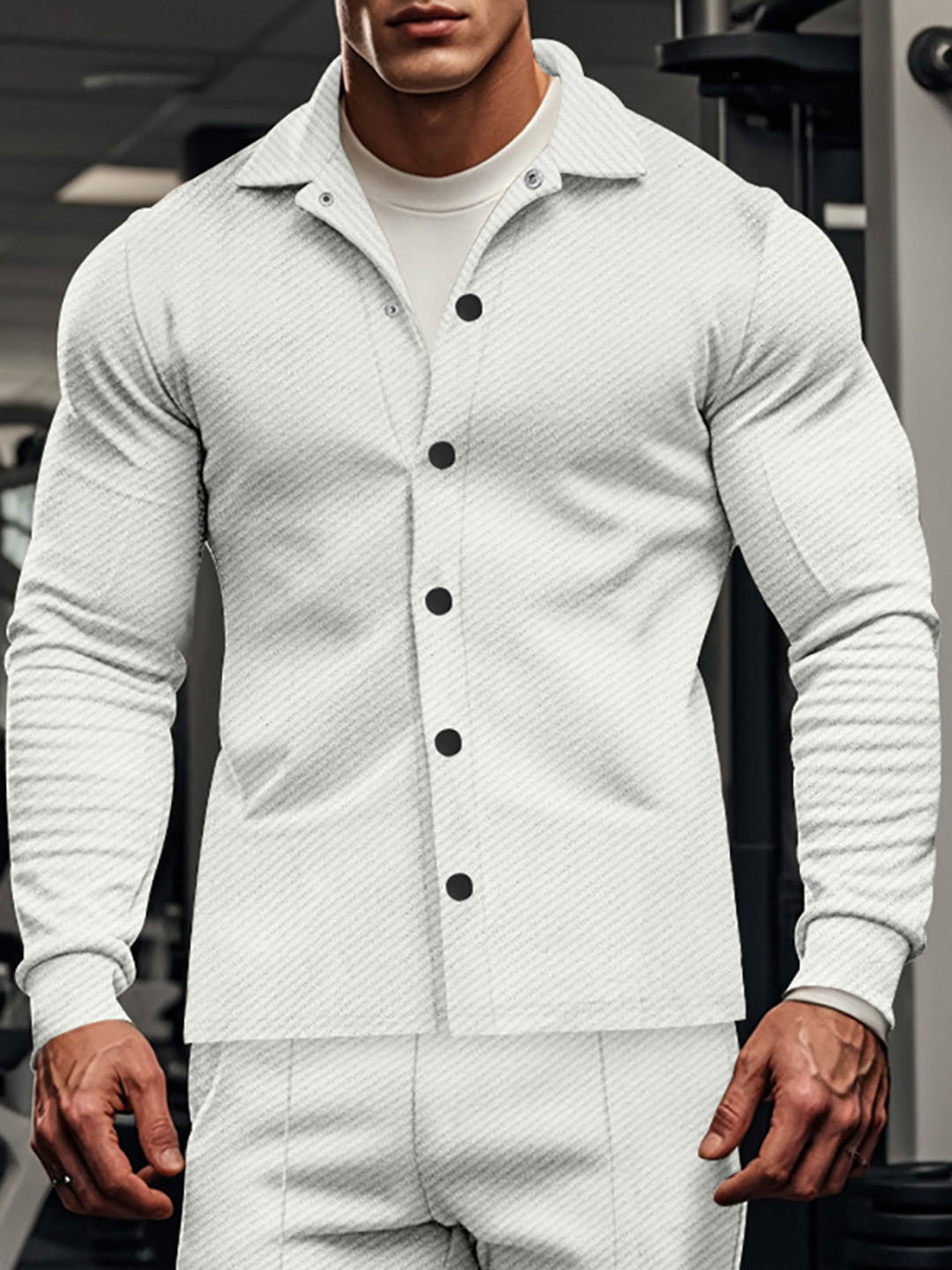 

StyleCast x Revolte Men Outdoor Tailored Jacket, White