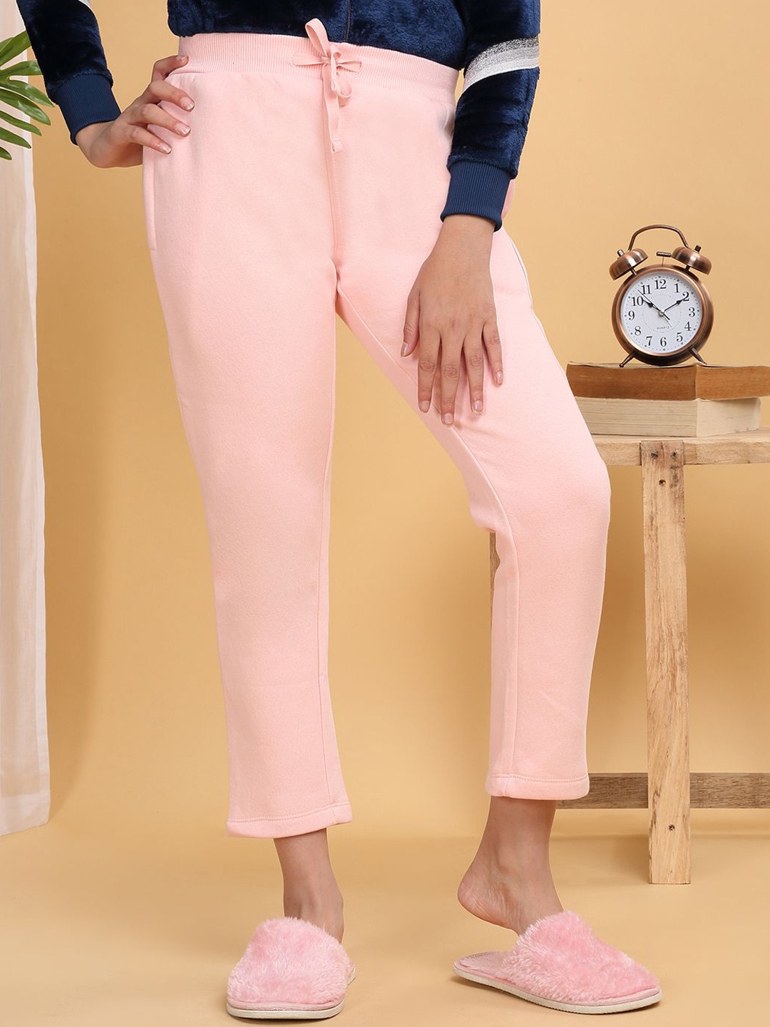 

Sweet Dreams Girls Mid Rise Inner Elastic Lounge Pants, Pink