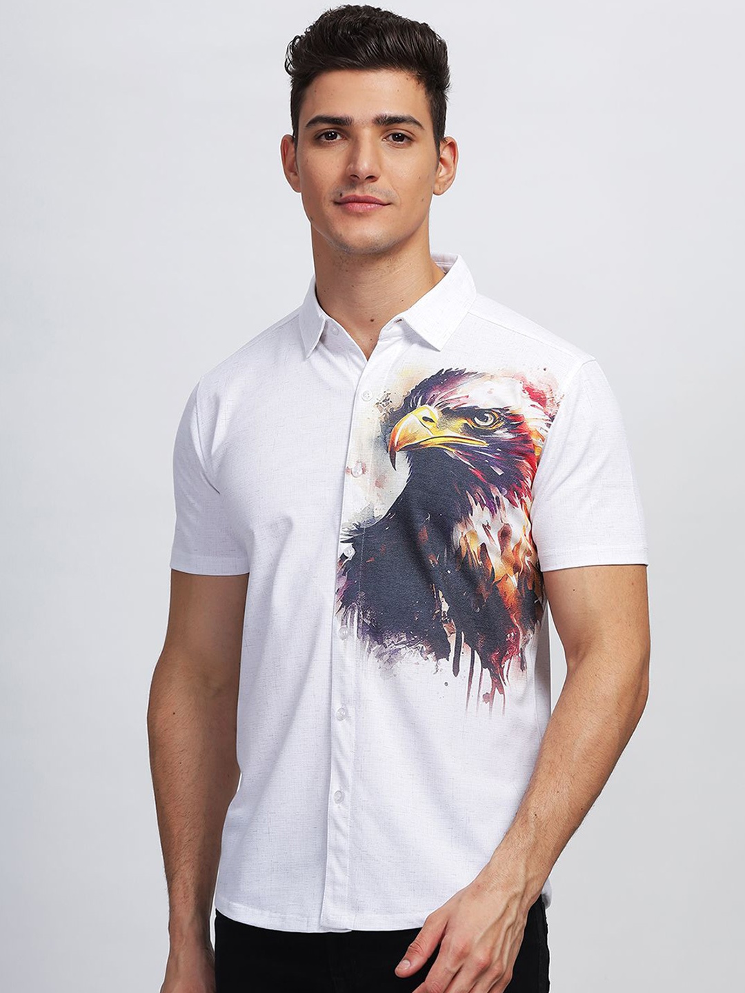 

BULLMER Graphic Printed Shirt & Trouser, White
