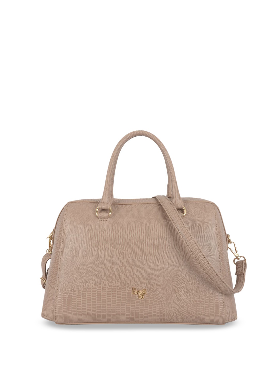 

Baggit Women Textured Baguette Handheld Bag, Beige