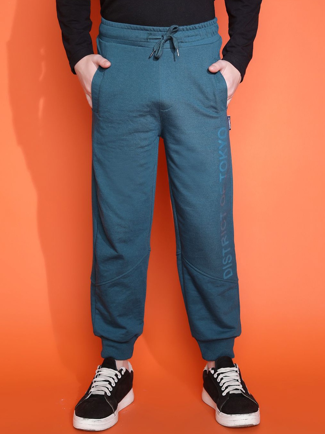 

Lil Tomatoes Boys Regular Fit Joggers, Teal