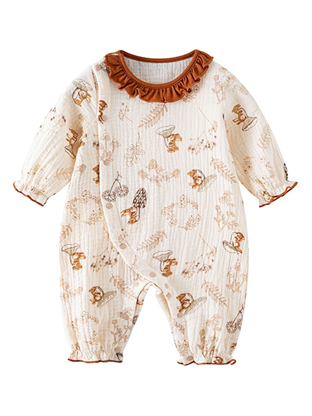 

StyleCast x Revolte Girls Printed Cotton Rompers, Cream