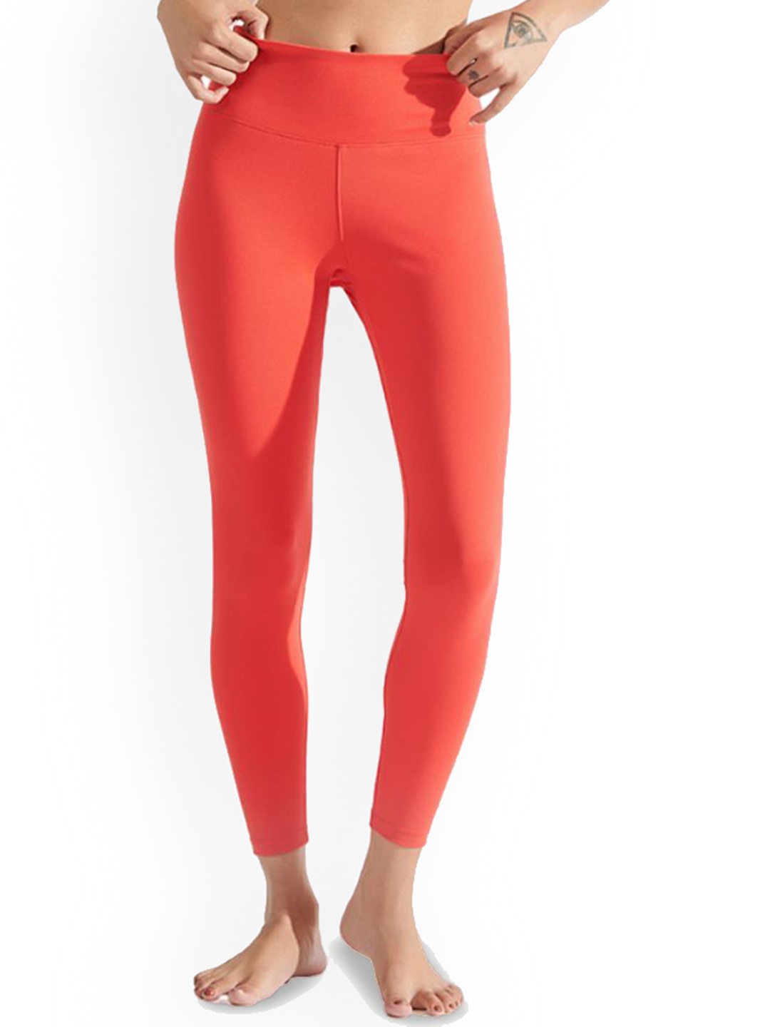 

YAMAYOGA Women Mid Rise Slim Fit Tights, Coral