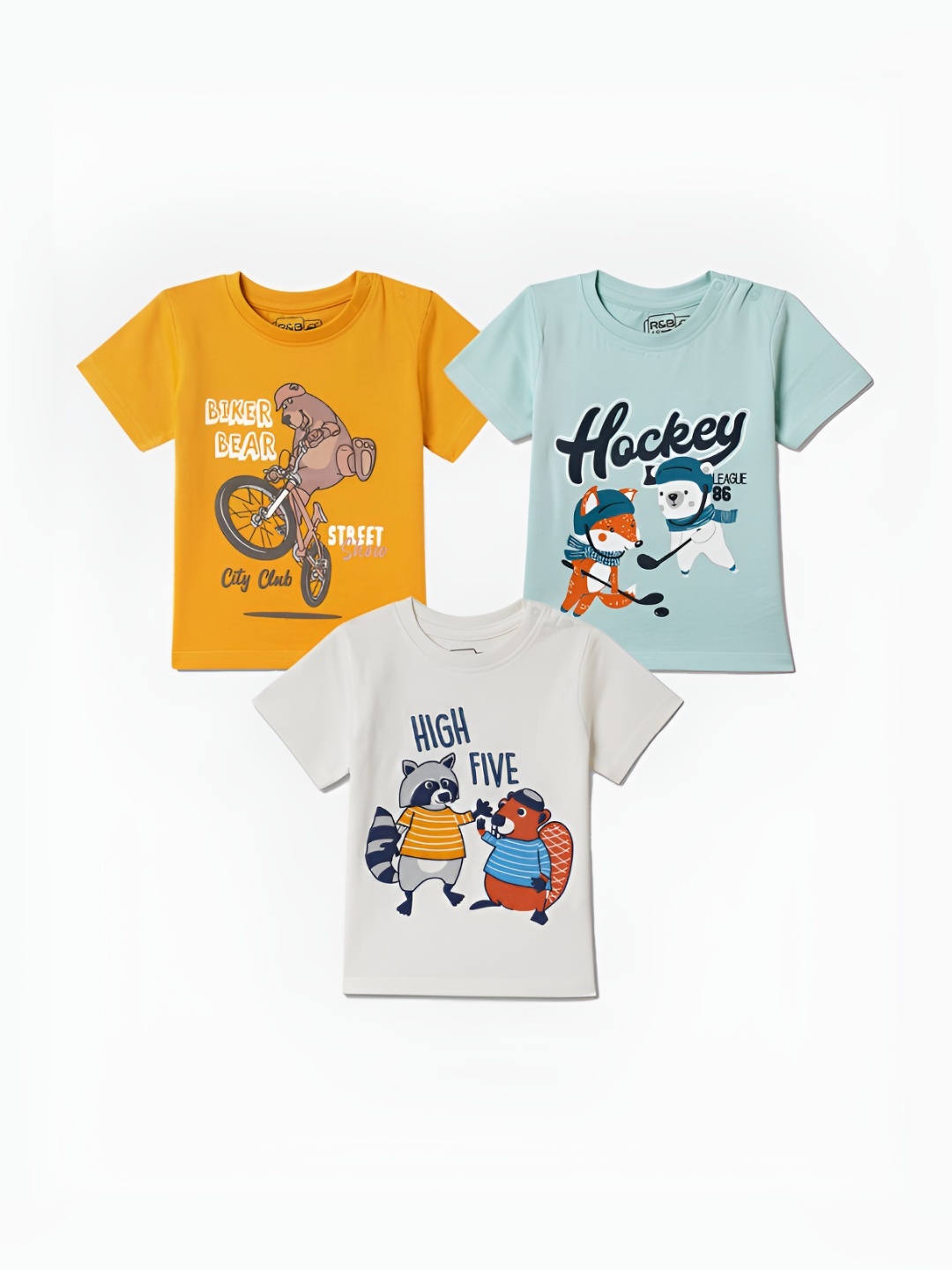 

R&B Boys 3 Printed Applique T-shirt, Multi