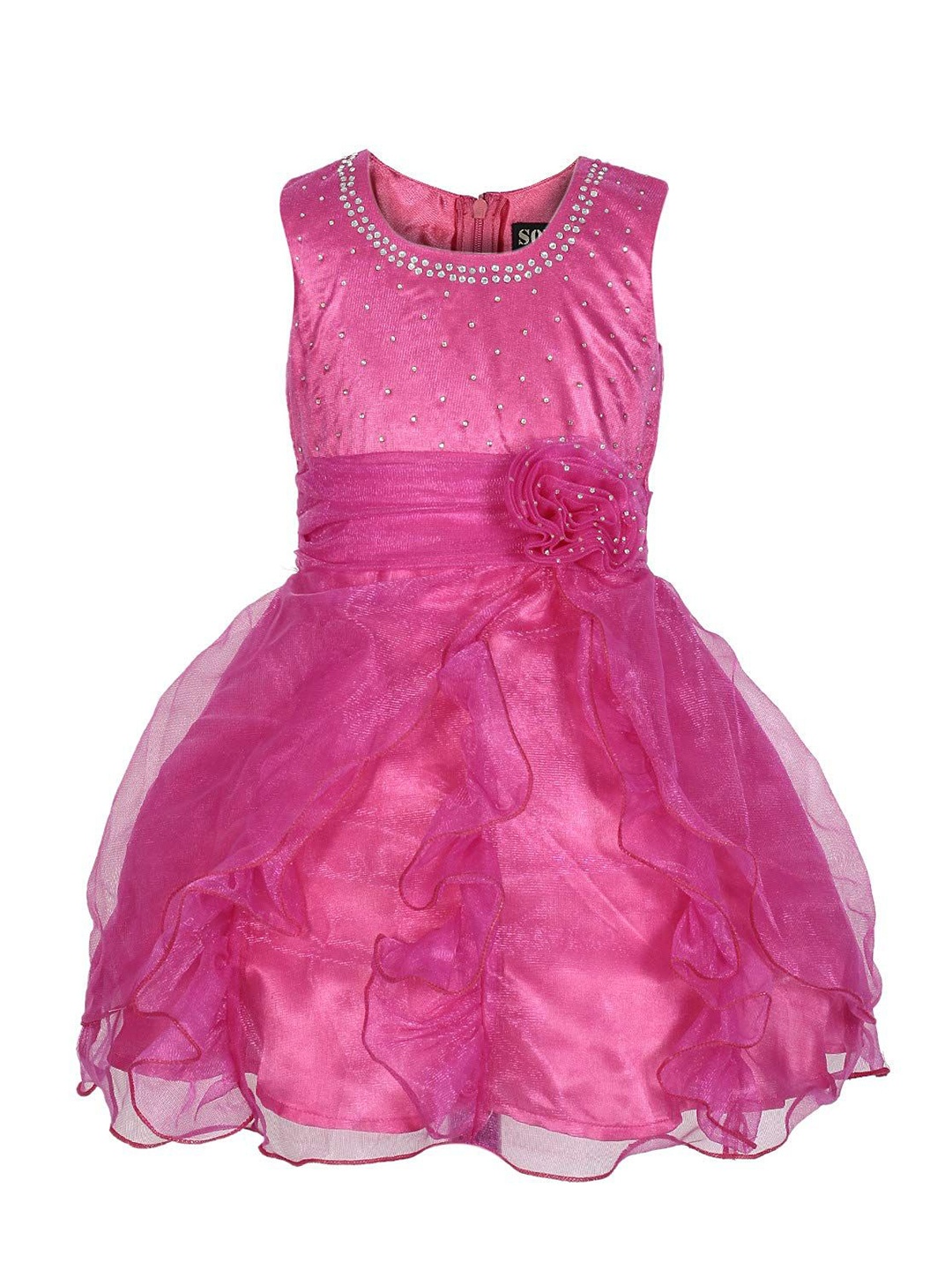 

Wish little Girls Net Fit and Flare Dress, Pink