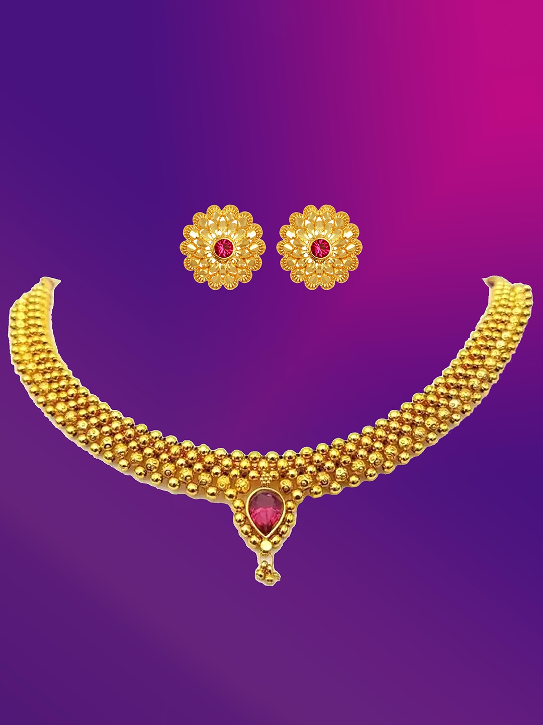 

Lila Gold-Plated Jewellery Set