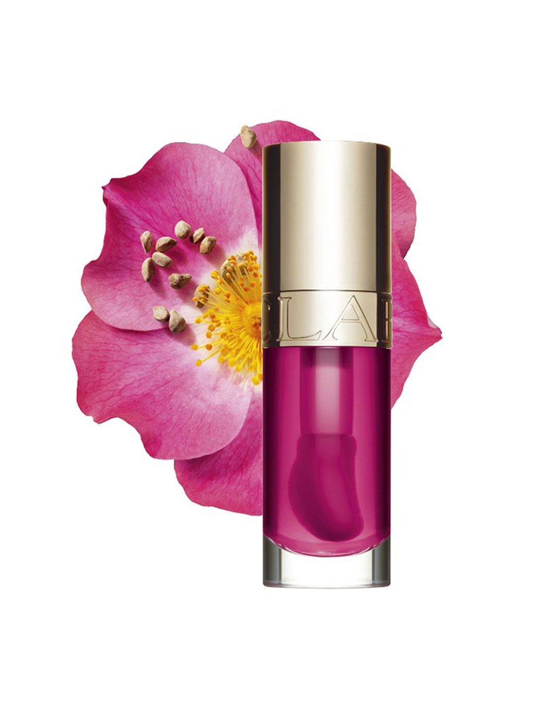 

CLARINS Lip Comfort Oil with Jojoba Oil 7ml - Raspberry 02, Pink