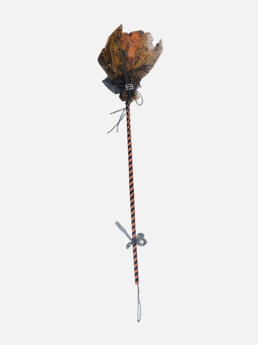

Little Surprise Box LLP Orange-Colored & Black Witch Broom Stick for Halloween Decor