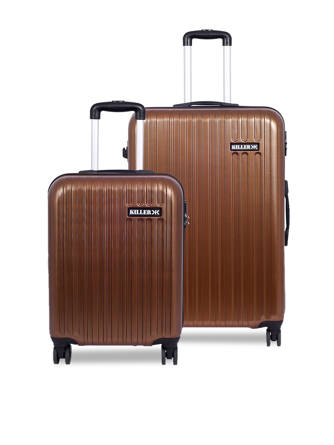 

Killer Set Of 2 Hard Sided Trolly Bags, Brown