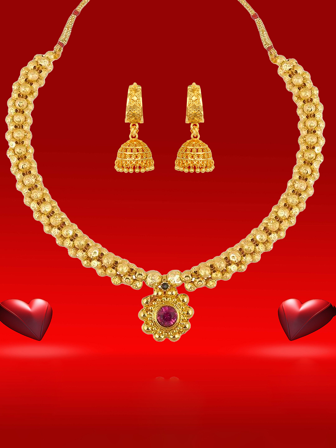 

Heer Collection Gold-Plated Jewellery Set