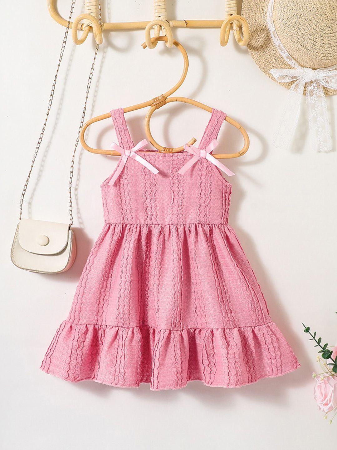 

INCLUD Girls Fit & Flare Dress, Pink