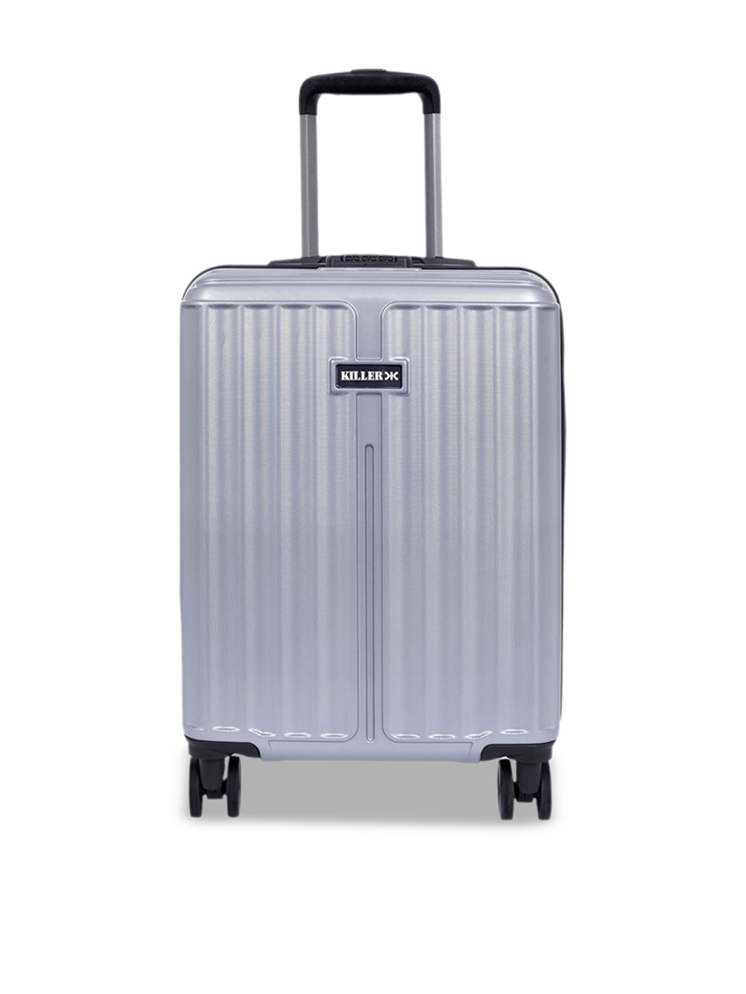 

Killer Textured Hard-Sided Cabin Trolley Bag, Silver
