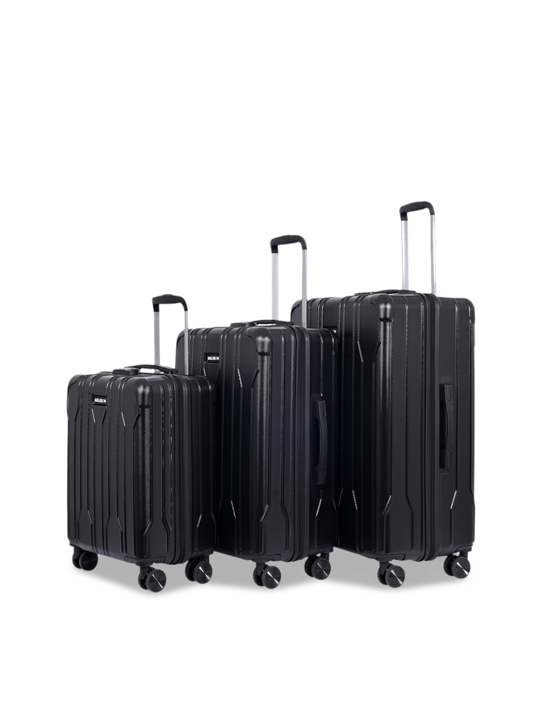 

Killer Set Of 3 Hard Sided Trolley Bag, Black