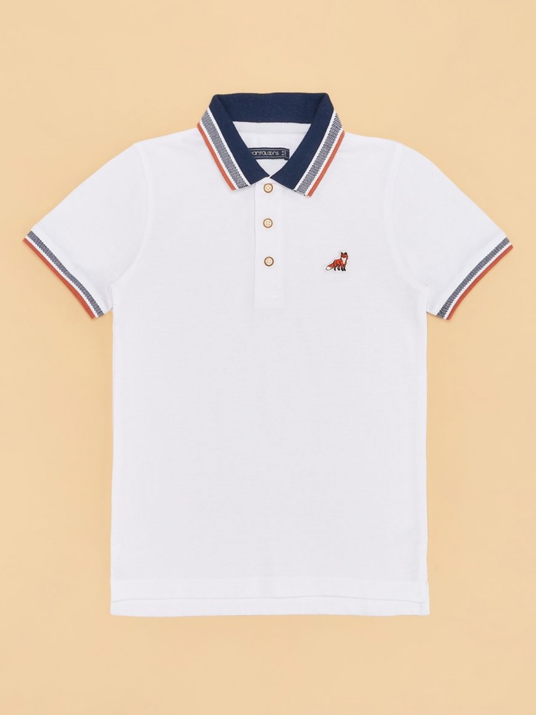 

Pantaloons Junior Boys Polo Collar Applique T-shirt, White