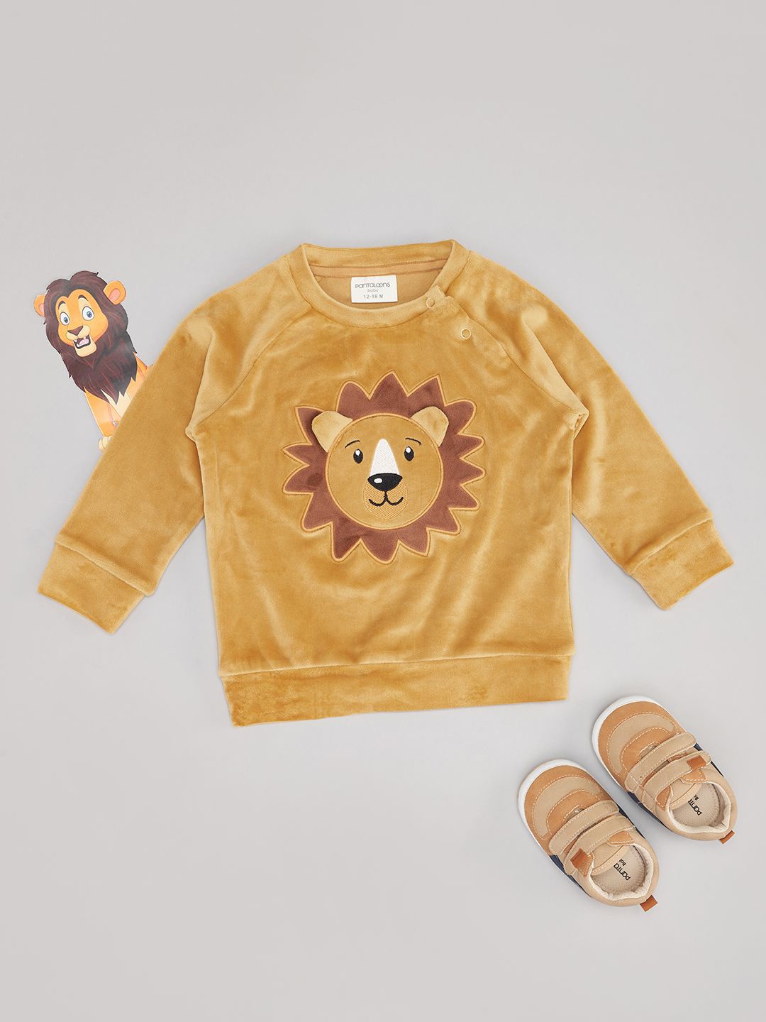 

Pantaloons Baby Boys Round Neck Pullover Sweatshirt, Yellow