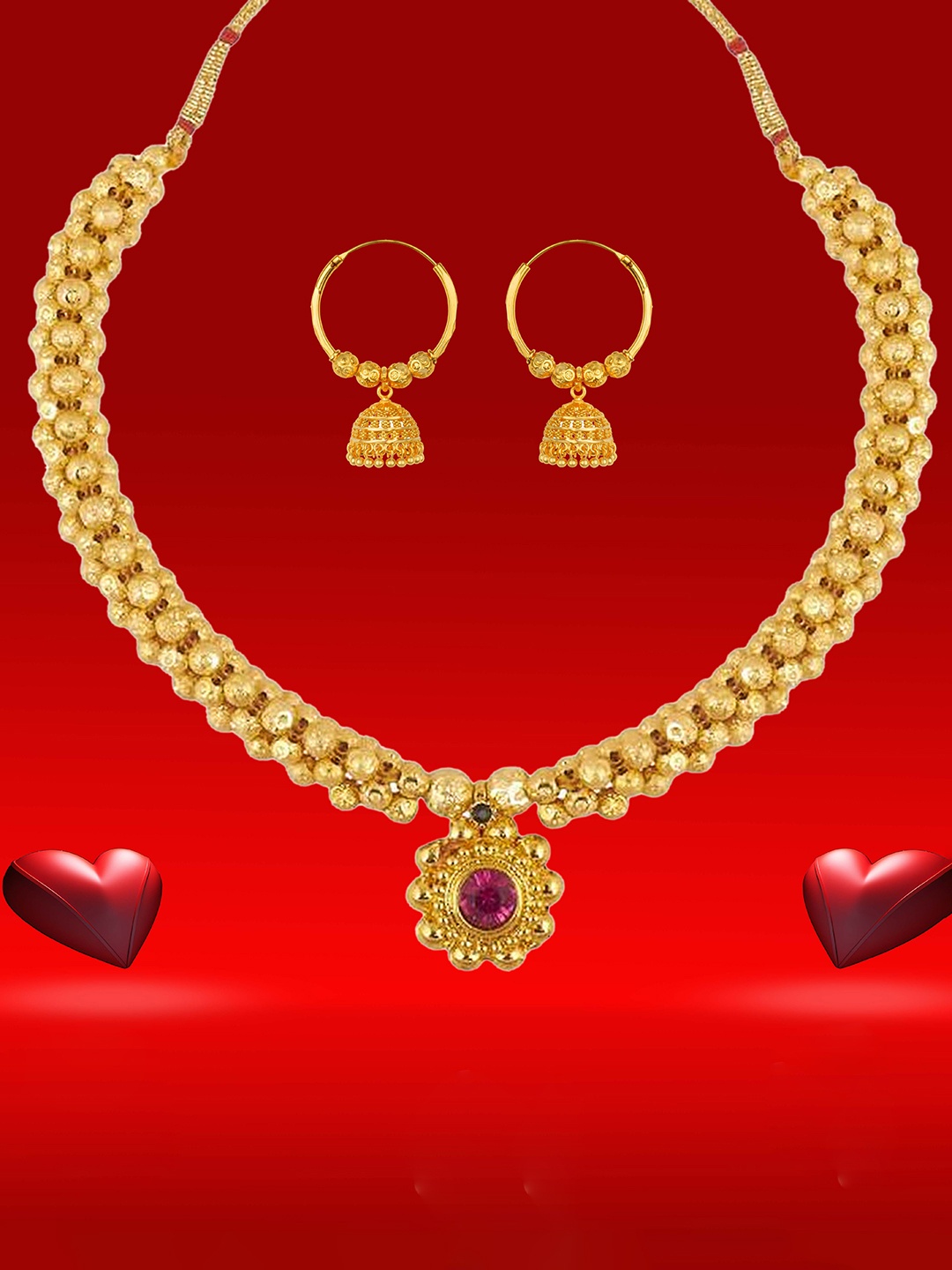 

Heer Collection Gold-Plated Jewellery Set