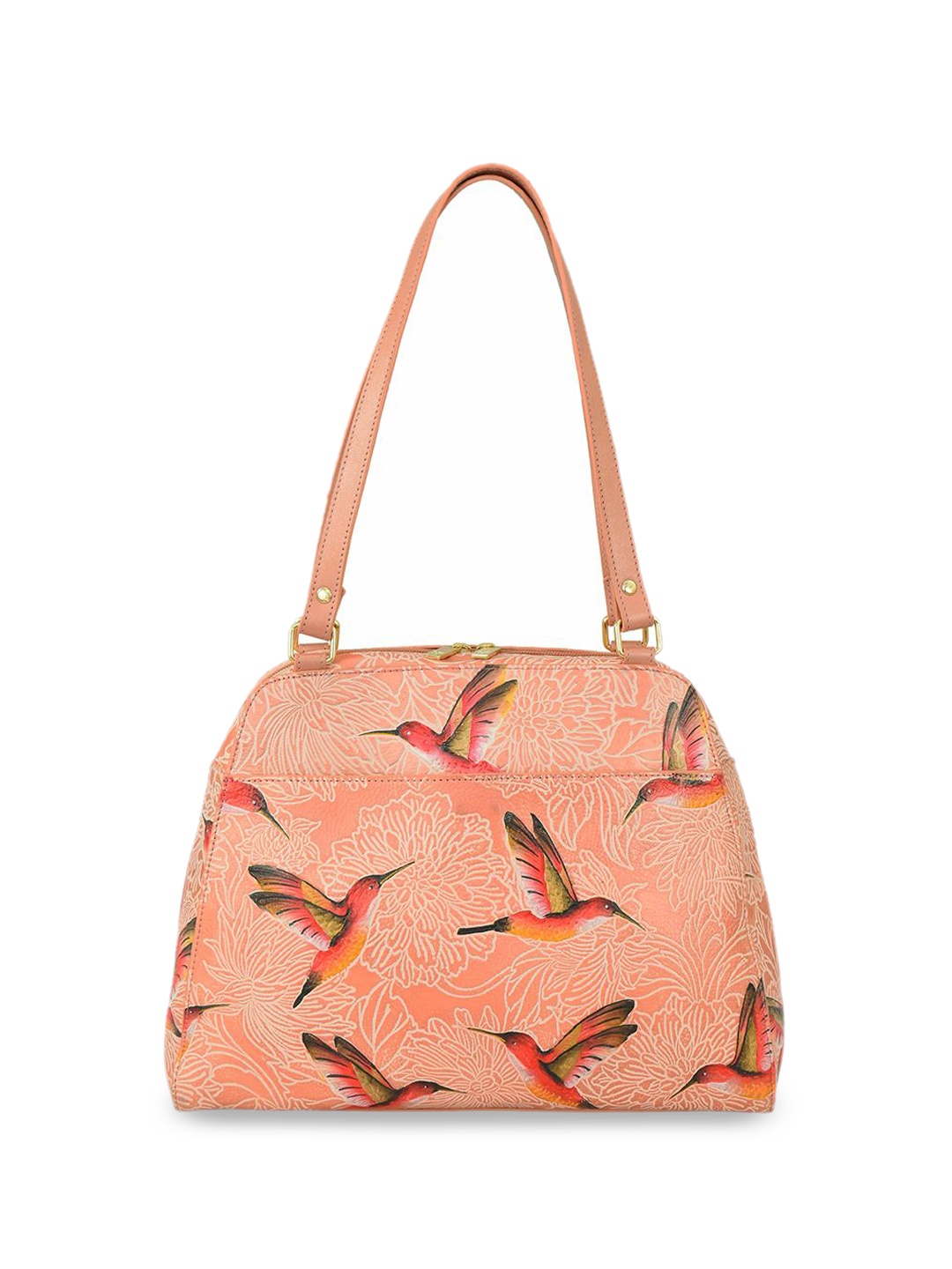 

Anuschka Women Animal Printed Swagger Leather Shoulder Bag, Orange