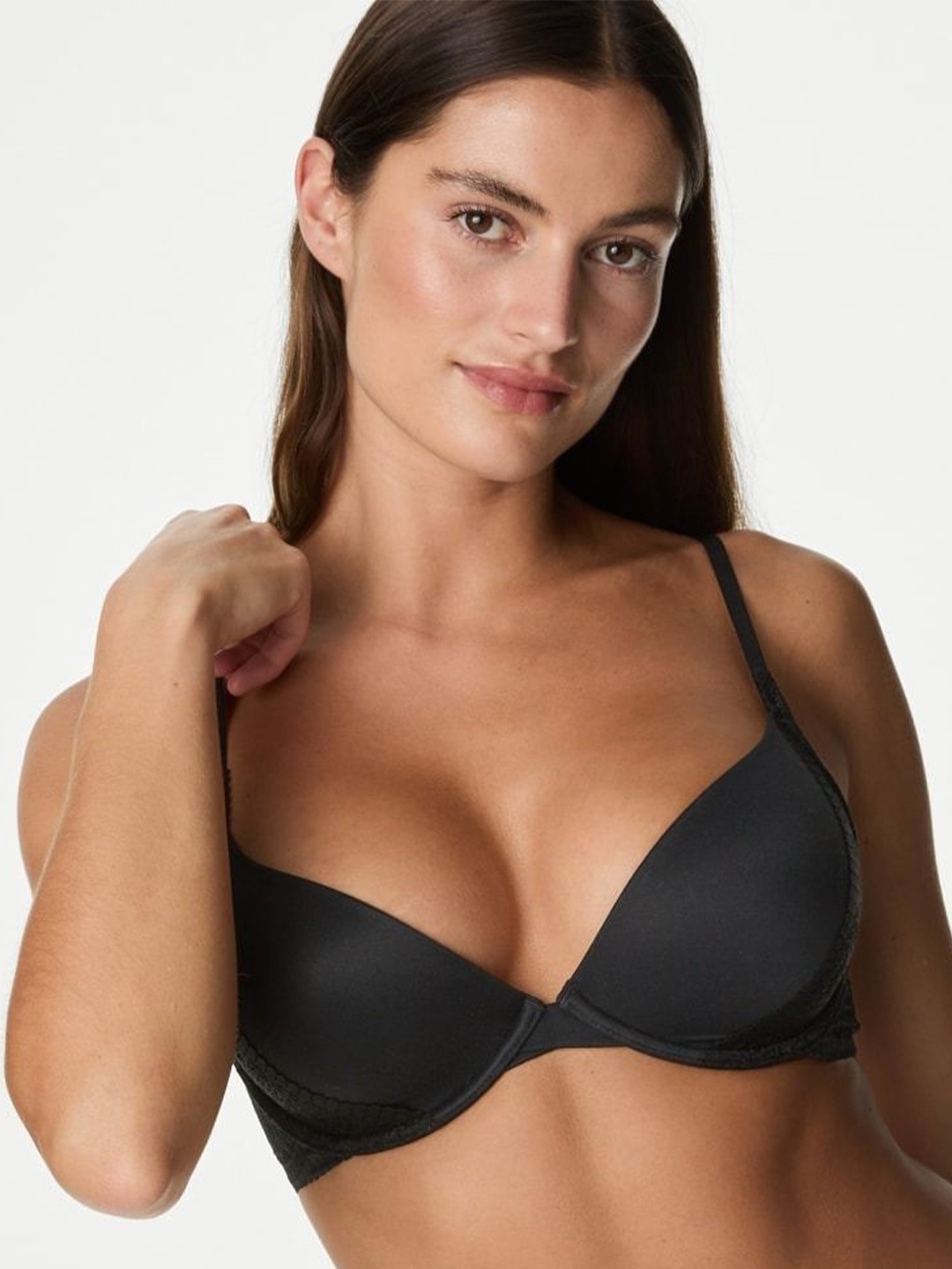 

Marks & Spencer Women Full Coverage Underwired Lightly Padded Bra, Black